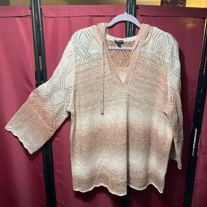 Torrid hooded pull-over sweater size 2 2X rose color